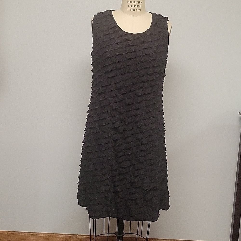 Davina black layered dress. Size XL